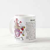 Bittner、起源、意味および頂上 コーヒーマグカップ (正面左)
