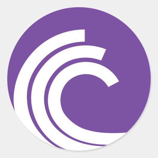 BitTorrentスタンプ ラウンドシール (正面)