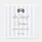 Bitty Bow Oh Boy Baby Shower スタンダードランチョンナプキン (正面)
