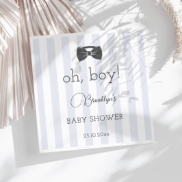 Bitty Bow Oh Boy Baby Shower スタンダードランチョンナプキン