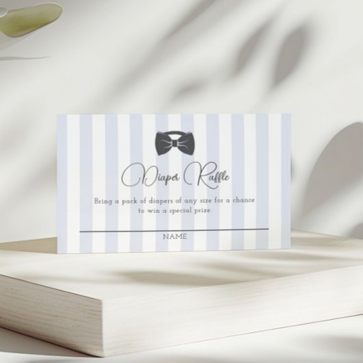 Bitty Bow Oh Boy Baby Shower Diaper Raffle エンクロージャーカード