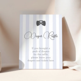 Bitty Bow Oh Boy Baby Shower Diaper Sign ポスター