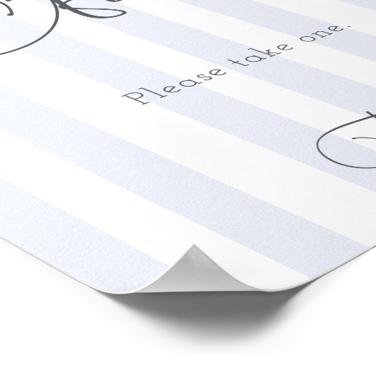 Bitty Bow Oh Boy Baby Shower Favors ポスター (角)