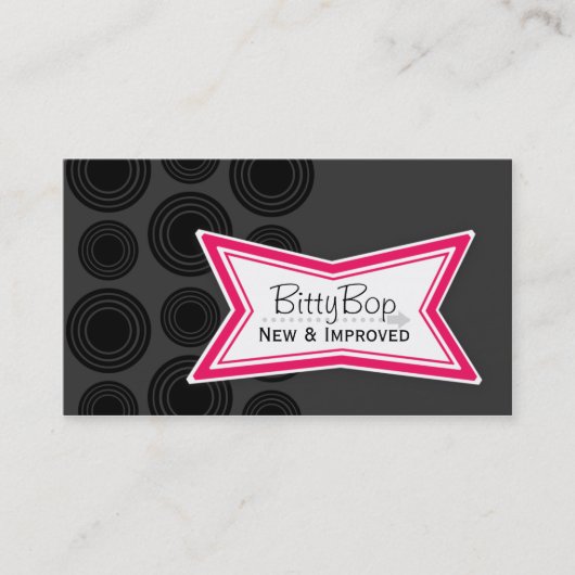 BittyBopの新しい名刺と改善された名刺 名刺 (正面)