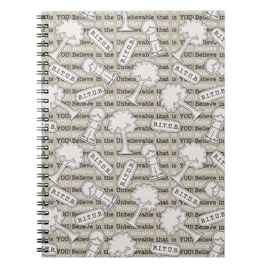 BITUBパター信じン(信じられないもの) ノートブック (正面)