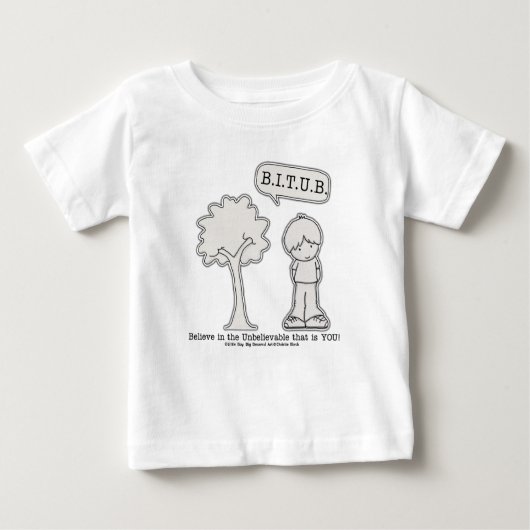 BITUBパター信じン（信じられないもの） ベビーTシャツ (正面)