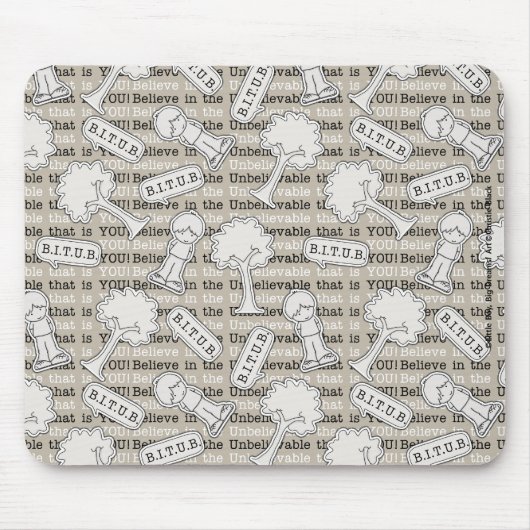 BITUBパター信じン(信じられないもの) マウスパッド (正面)