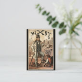 Bixbyの靴の輝やきのためのヴィンテージの広告 名刺 (スタンド正面)