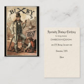 Bixbyの靴の輝やきのためのヴィンテージの広告 名刺 (正面/裏面)