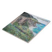 Bixby橋-大きい(6" X 6")陶磁器の写真のタイル タイル (側面)