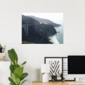 Bixby Bridge、カリフォルニアのハイウェイ1 ポスター (ホームオフィス)