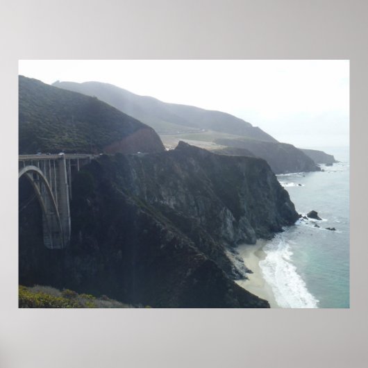 Bixby Bridge、カリフォルニアのハイウェイ1 ポスター (正面)