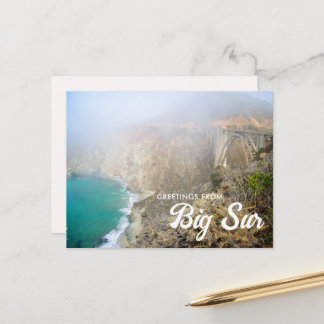 Bixby Bridge Big Surポストカードからの挨拶 ポストカード