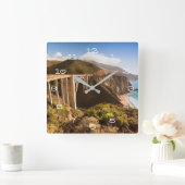 Bixby Bridge, Big Sur，カリフォルニア州，アメリカ スクエア壁時計 (ホーム)