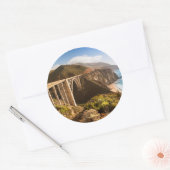 Bixby Bridge, Big Sur，カリフォルニア州，アメリカ ラウンドシール (封筒)