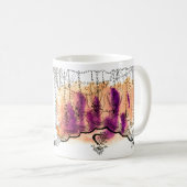 Bizテーマを紫とオレンジで表示 コーヒーマグカップ (正面右)