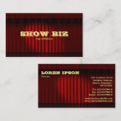 Biz Redを表示 – 黄淡い色の色文字 名刺 (正面/裏面)