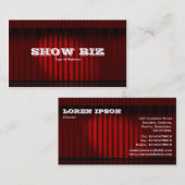 Biz Red -ホワイト文字 名刺 (正面/裏面)