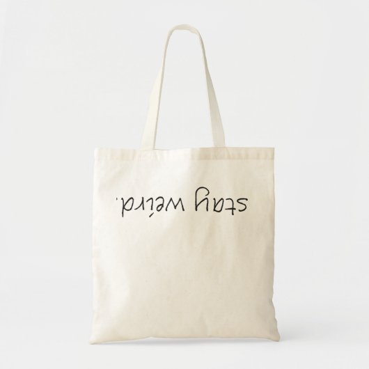 Bizar verblijf value draagtas schoudertas witzwart トートバッグ (正面)