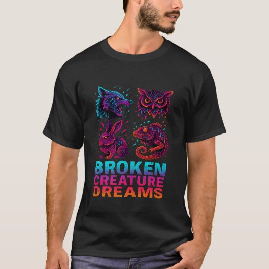 Bizarre Abstract Animals Broken Creatures Tシャツ (正面)