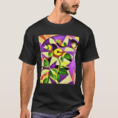Bizarre Passiflora Flower Geometric Abstract Tシャツ (正面)