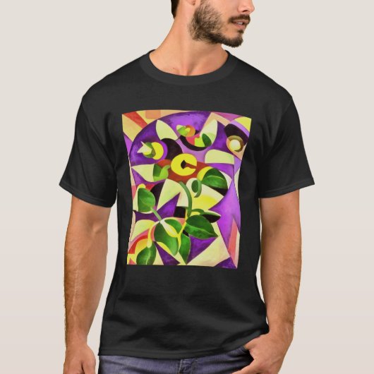 Bizarre Passiflora Flower Geometric Abstract Tシャツ (正面)