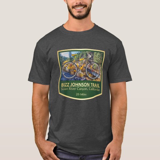 Bizz Johnson Trail 自転車2 Tシャツ (正面)