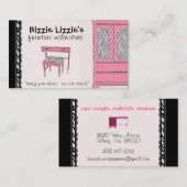 Bizzie Lizzie Zebra and Dots名刺 名刺 (正面/裏面)