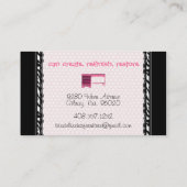 Bizzie Lizzie Zebra and Dots名刺 名刺 (裏面)