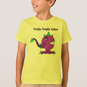 BJ-おもしろいな紫色の人々の食べる人モンスターのワイシャツ Tシャツ