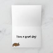 BJ – スナおもしろいンピングカメ誕生日カード カード (内部)