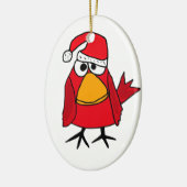 BJ-赤く基本的な鳥のクリスマスのオーナメント セラミックオーナメント (左)