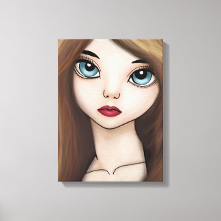 BJDアニメガールドールマンガ日本のポートレートプリント キャンバスプリント
