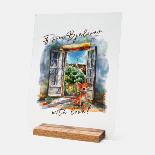 Bjelovar アクリルサイン (傾斜)