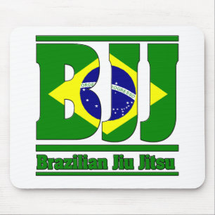 BJJのブラジル人のJiu Jitsuの旗MMA マウスパッド