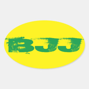 BJJの楕円形のステッカー 楕円形シール