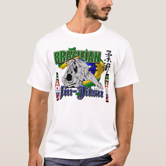 BJJはJiu-Jitsuの世界に印を付けます Tシャツ (正面)