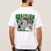 BJJはJiu-Jitsuの世界に印を付けます Tシャツ (裏面)
