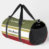 BJJアルテパーソナライズされたスアベジウジウジズンレッドグリーン ダッフルバッグ (右コーナー)