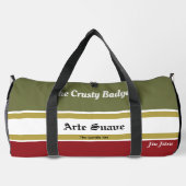 BJJアルテパーソナライズされたスアベジウジウジズンレッドグリーン ダッフルバッグ (裏面)