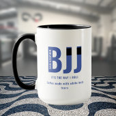 BJJウェイ私転がは、Jiu実青いベルトを追加 マグカップ