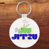 BJJキーチェーン - ブラジルのカラー キーホルダー (裏面)