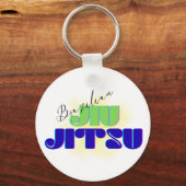BJJキーチェーン - ブラジルのカラー キーホルダー (正面)