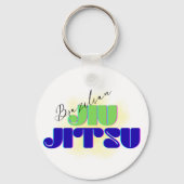 BJJキーチェーン - ブラジルのカラー キーホルダー (裏面)