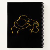 BJJトレイン頭が切れるファイト懸命ヴィンテージ柔術 ノートブック (裏面)