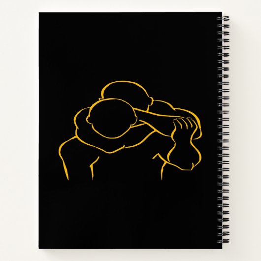 BJJトレイン頭が切れるファイト懸命ヴィンテージ柔術 ノートブック (裏面)