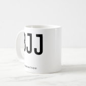 BJJパーソナライズされた柔術スナイパー コーヒーマグカップ (正面左)