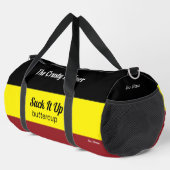 BJJパーソナライズされた柔術実黒黄 ダッフルバッグ (右コーナー)