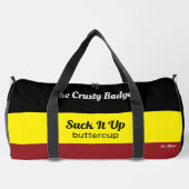 BJJパーソナライズされた柔術実黒黄 ダッフルバッグ (裏面)