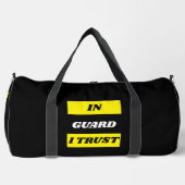 BJJパーソナライズされた In Guard I Trust Jiu Jitsu ダッフルバッグ (正面)